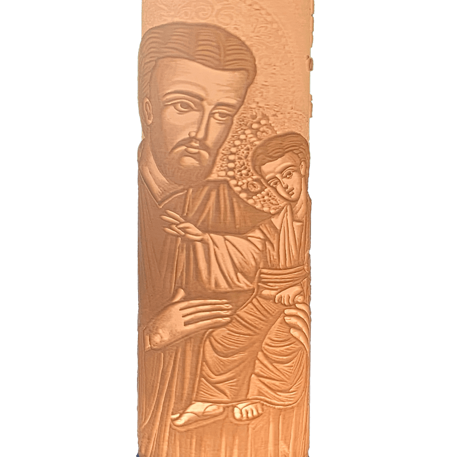 Detalle lámpara en alto relieve 3D San José