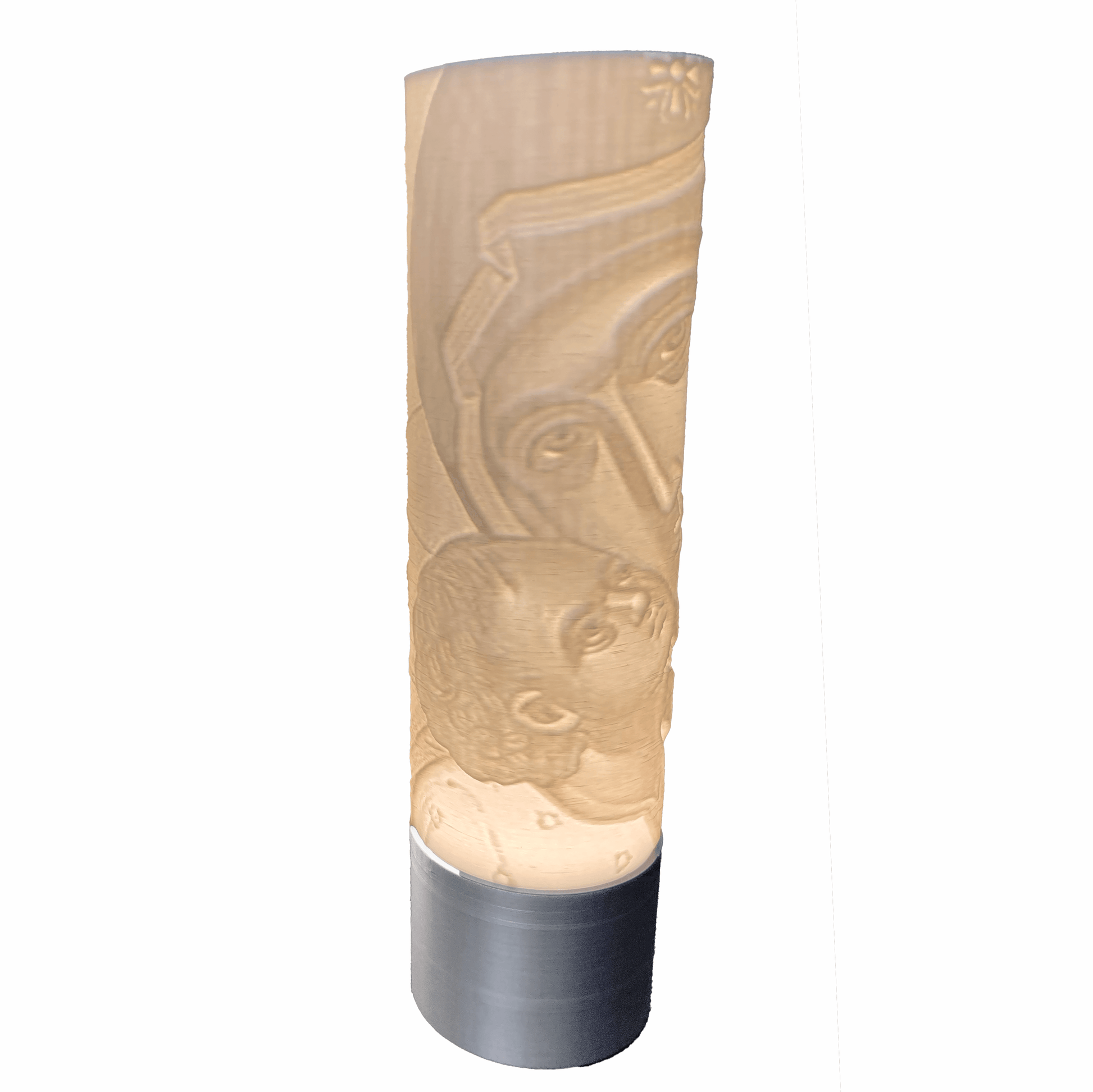 Lámpara en alto relieve Theotokos, Litofanía iluminada en 3D, Hecho en México por PFBMX