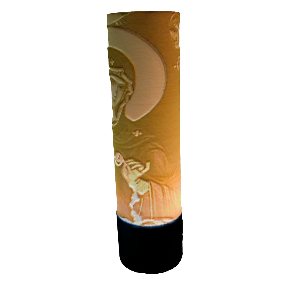 Vista 3d Lámpara Virgen Desatanudos.